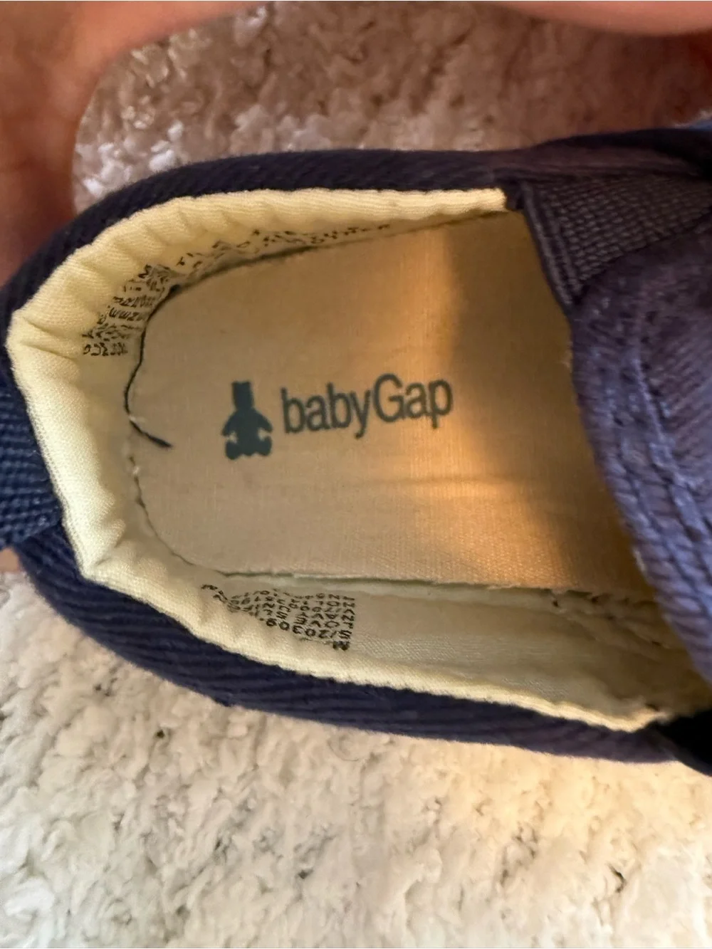 GAP Navy Slip-On & Plaid Baby Shoe Set with Light Gray Pair